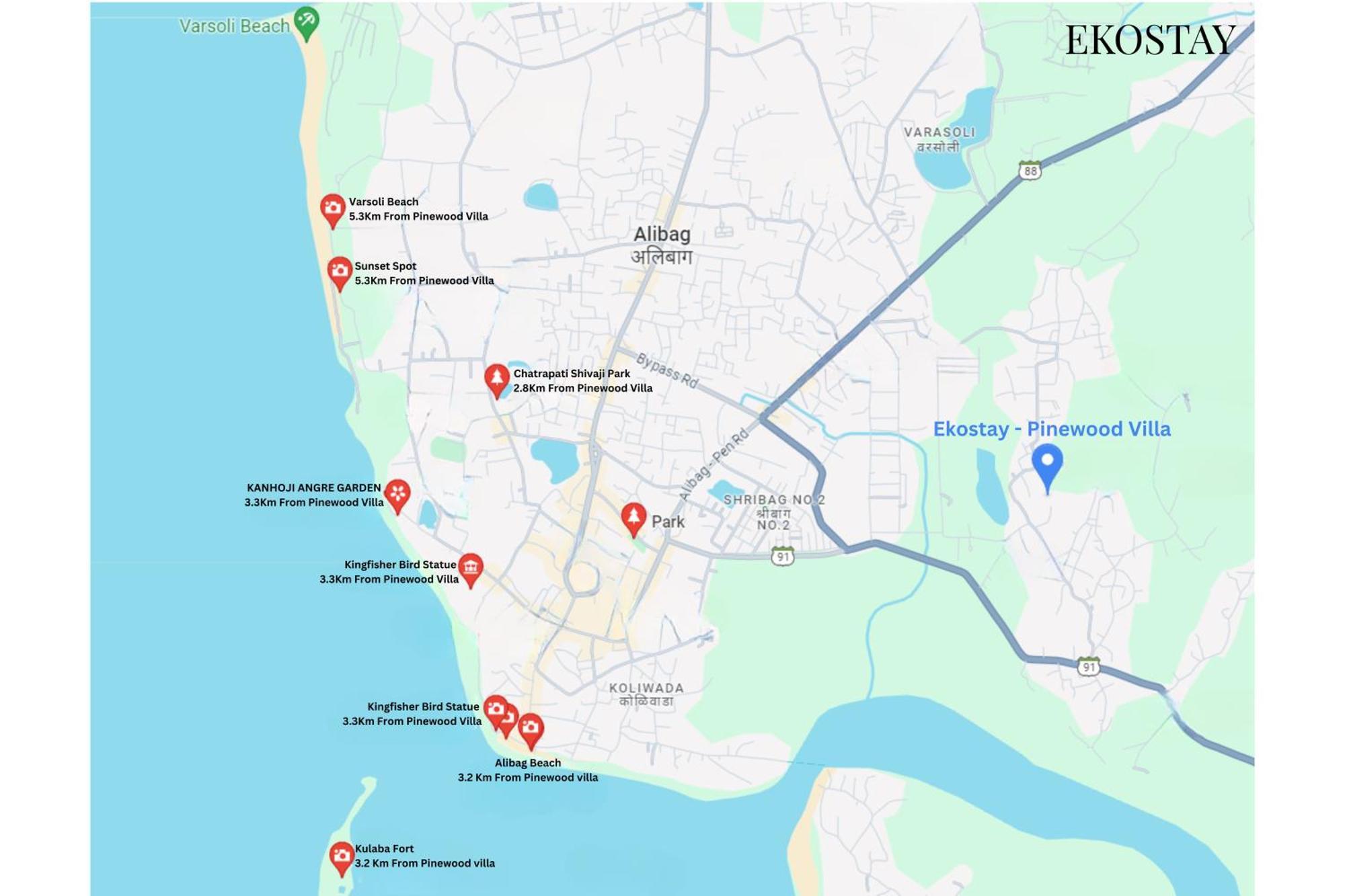 Ekostay - Pinewood Villa Alibág Kültér fotó